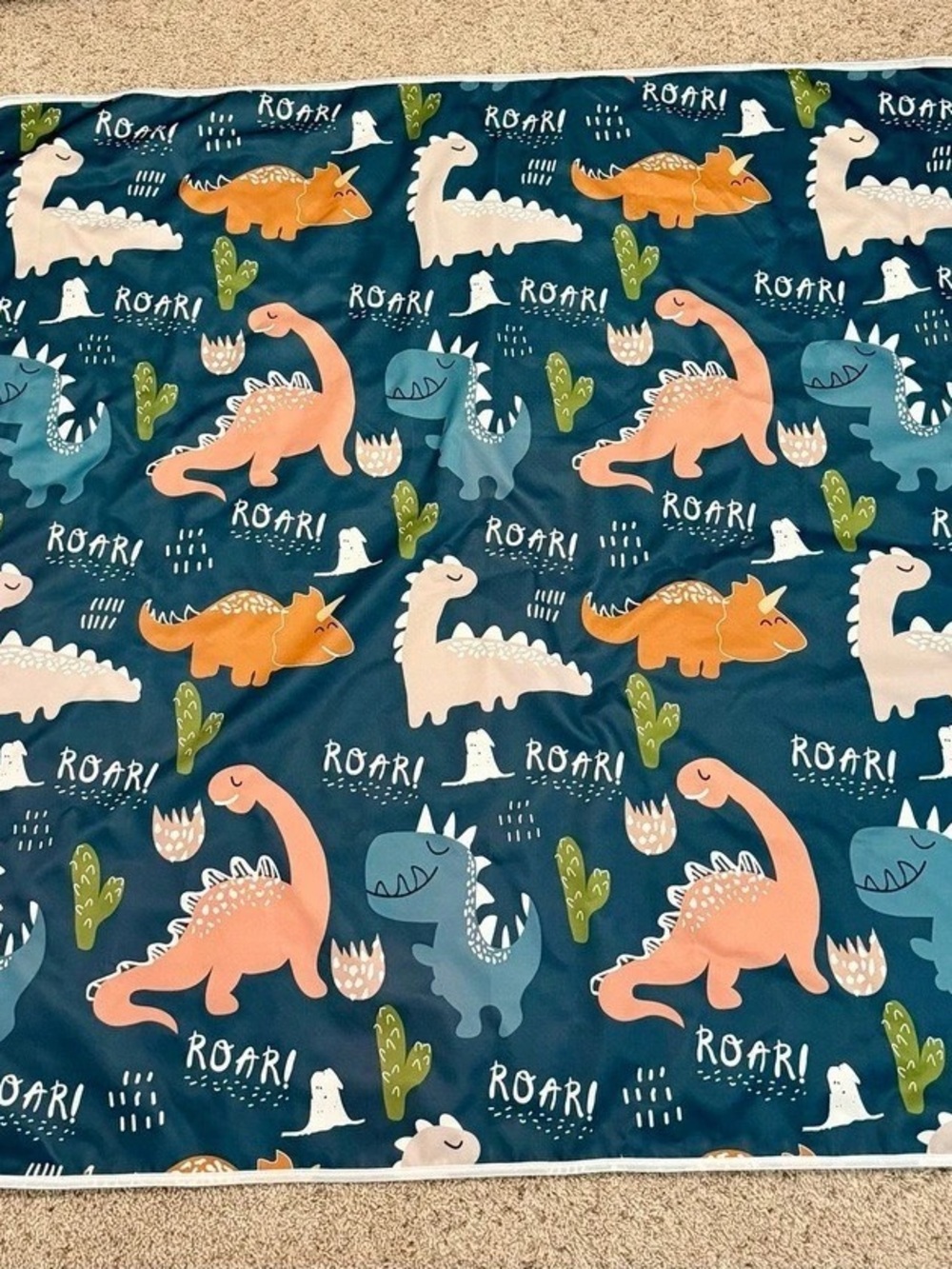 The Kids Dept Dinosaur Baby Splat Mat 51” High Chair Mat